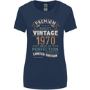 Premium Vintage 53rd Birthday 1970 Womens Wider Cut T-Shirt Navy Blue