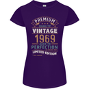 Premium Vintage 54th Birthday 1969 Womens Petite Cut T-Shirt Purple