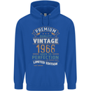 Premium Vintage 55th Birthday 1968 Mens 80% Cotton Hoodie Royal Blue