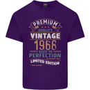 Premium Vintage 55th Birthday 1968 Mens Cotton T-Shirt Tee Top Purple