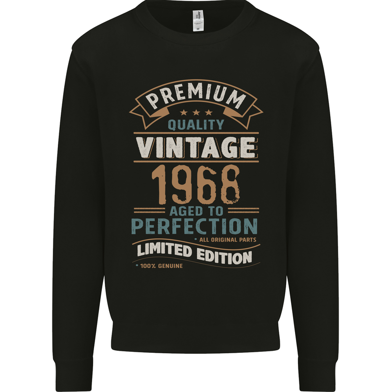 Premium Vintage 55th Birthday 1968 Mens Sweatshirt Jumper Black