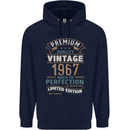 Premium Vintage 56th Birthday 1967 Mens 80% Cotton Hoodie Navy Blue