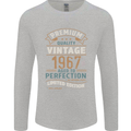 Premium Vintage 56th Birthday 1967 Mens Long Sleeve T-Shirt Sports Grey