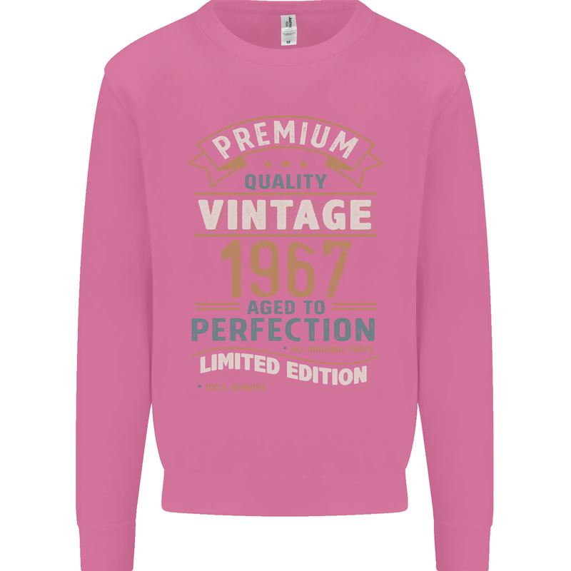 Premium Vintage 56th Birthday 1967 Mens Sweatshirt Jumper Azalea