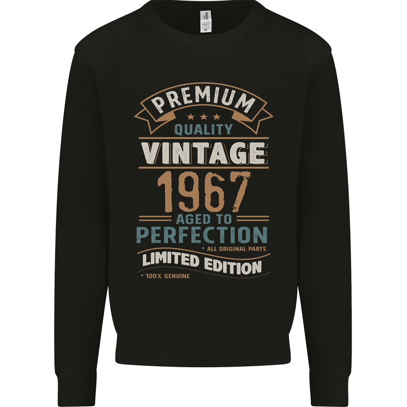 Premium Vintage 56th Birthday 1967 Mens Sweatshirt Jumper Black