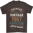Premium Vintage 56th Birthday 1967 Mens T-Shirt 100% Cotton Dark Chocolate