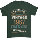 Premium Vintage 56th Birthday 1967 Mens T-Shirt 100% Cotton Forest Green