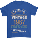 Premium Vintage 56th Birthday 1967 Mens T-Shirt 100% Cotton Royal Blue