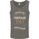 Premium Vintage 56th Birthday 1967 Mens Vest Tank Top Charcoal