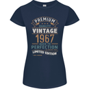 Premium Vintage 56th Birthday 1967 Womens Petite Cut T-Shirt Navy Blue