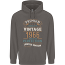 Premium Vintage 57th Birthday 1966 Mens 80% Cotton Hoodie Charcoal