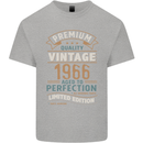 Premium Vintage 57th Birthday 1966 Mens Cotton T-Shirt Tee Top Sports Grey