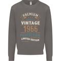Premium Vintage 57th Birthday 1966 Mens Sweatshirt Jumper Charcoal