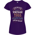 Premium Vintage 57th Birthday 1966 Womens Petite Cut T-Shirt Purple