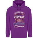 Premium Vintage 58th Birthday 1965 Mens 80% Cotton Hoodie Purple