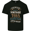 Premium Vintage 58th Birthday 1965 Mens Cotton T-Shirt Tee Top Black