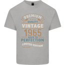 Premium Vintage 58th Birthday 1965 Mens Cotton T-Shirt Tee Top Sports Grey