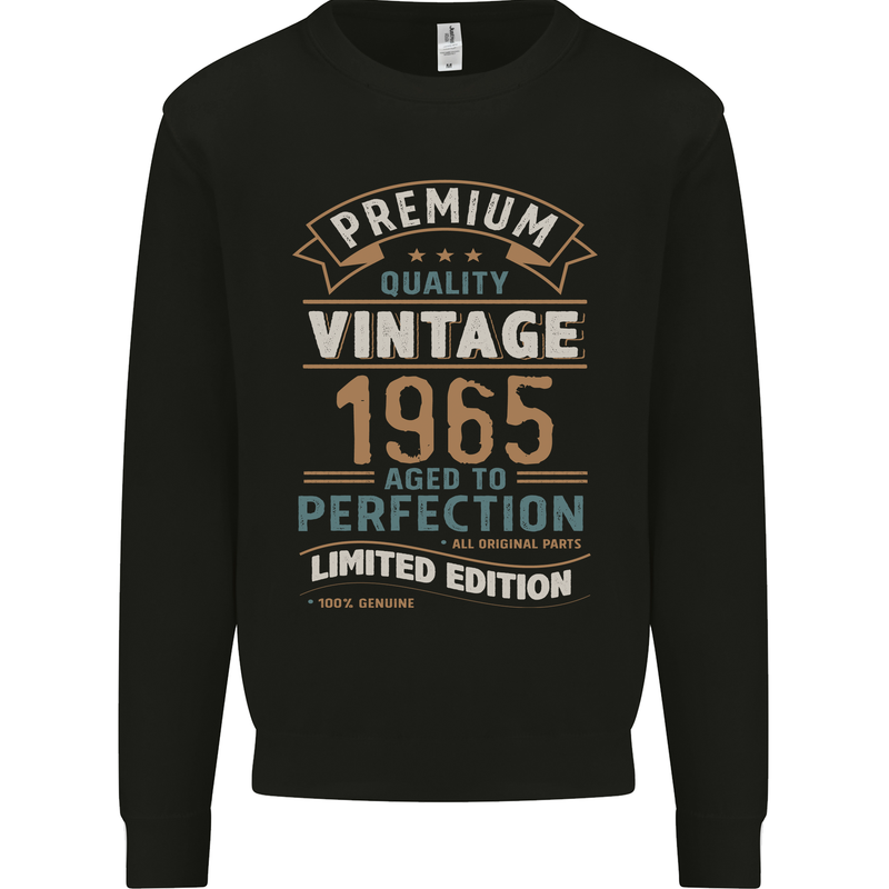 Premium Vintage 58th Birthday 1965 Mens Sweatshirt Jumper Black