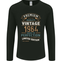 Premium Vintage 59th Birthday 1964 Mens Long Sleeve T-Shirt Black