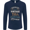 Premium Vintage 59th Birthday 1964 Mens Long Sleeve T-Shirt Navy Blue