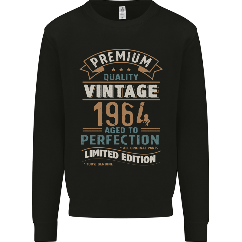 Premium Vintage 59th Birthday 1964 Mens Sweatshirt Jumper Black