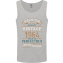 Premium Vintage 59th Birthday 1964 Mens Vest Tank Top Sports Grey