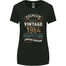 Premium Vintage 59th Birthday 1964 Womens Wider Cut T-Shirt Black