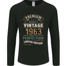 Premium Vintage 60th Birthday 1963 Mens Long Sleeve T-Shirt Black