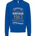 Premium Vintage 60th Birthday 1963 Mens Sweatshirt Jumper Royal Blue