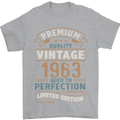 Premium Vintage 60th Birthday 1963 Mens T-Shirt 100% Cotton Sports Grey