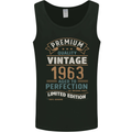 Premium Vintage 60th Birthday 1963 Mens Vest Tank Top Black