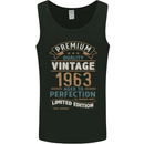 Premium Vintage 60th Birthday 1963 Mens Vest Tank Top Black