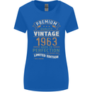 Premium Vintage 60th Birthday 1963 Womens Wider Cut T-Shirt Royal Blue