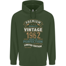 Premium Vintage 61st Birthday 1962 Mens 80% Cotton Hoodie Forest Green
