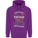 Premium Vintage 61st Birthday 1962 Mens 80% Cotton Hoodie Purple