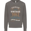 Premium Vintage 61st Birthday 1962 Mens Sweatshirt Jumper Charcoal