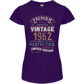 Premium Vintage 61st Birthday 1962 Womens Petite Cut T-Shirt Purple