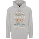 Premium Vintage 62nd Birthday 1961 Mens 80% Cotton Hoodie Sports Grey
