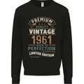 Premium Vintage 62nd Birthday 1961 Mens Sweatshirt Jumper Black