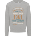 Premium Vintage 62nd Birthday 1961 Mens Sweatshirt Jumper Sports Grey