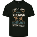 Premium Vintage 63rd Birthday 1960 Mens Cotton T-Shirt Tee Top Black