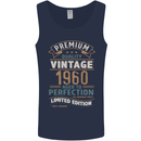 Premium Vintage 63rd Birthday 1960 Mens Vest Tank Top Navy Blue