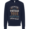 Premium Vintage 64th Birthday 1959 Mens Sweatshirt Jumper Navy Blue