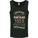 Premium Vintage 64th Birthday 1959 Mens Vest Tank Top Black