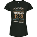 Premium Vintage 64th Birthday 1959 Womens Petite Cut T-Shirt Black