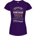 Premium Vintage 64th Birthday 1959 Womens Petite Cut T-Shirt Purple