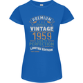 Premium Vintage 64th Birthday 1959 Womens Petite Cut T-Shirt Royal Blue