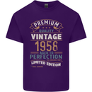 Premium Vintage 65th Birthday 1958 Mens Cotton T-Shirt Tee Top Purple