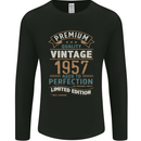 Premium Vintage 66th Birthday 1957 Mens Long Sleeve T-Shirt Black