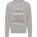 Premium Vintage 66th Birthday 1957 Mens Sweatshirt Jumper Sports Grey
